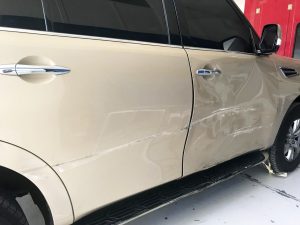 nissan patrol right side accident before repair picture 2